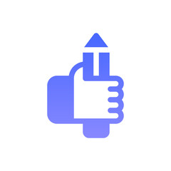Fototapeta premium pencil flat gradient icon