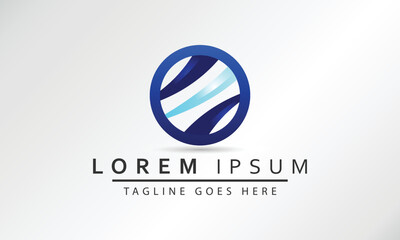 Abstract - Vector Business Logo Concept Illustration. Colored Ring With Shapes. Positive Geometric Sign In Optimism Style. Design Element.