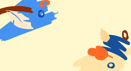 Banner with abstraction ellementa