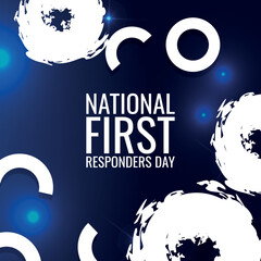 NATIONAL FIRST RESPONDERS DAY. Design suitable for greeting card poster and banner