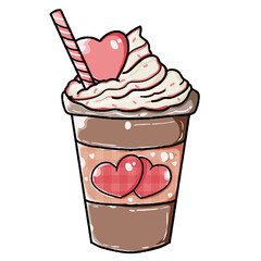 element coffee cup image dessert love valentine illustration