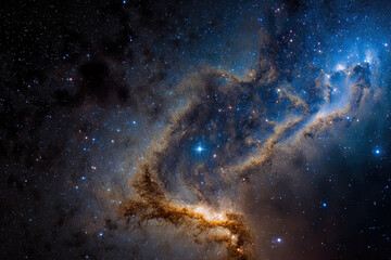 Fototapeta premium space dust and stars in the universe's milky way galaxy. Generative AI