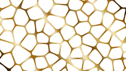 Transparent background with golden voronoi texture