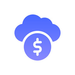 Fototapeta premium cloud flat gradient icon