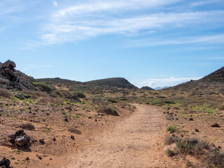 Path between rocks on Isla de Lobos