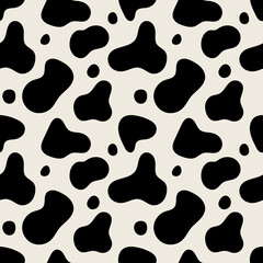 Vector abstract seamless pattern. Liquid irregular shapes. Random organic fluid form