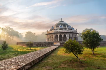 Fotobehang Isa Khan's Tomb in the Humayun's Tomb, Delhi, India © AlexAnton