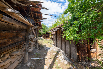 Grain warehouses Sinan Degirmeni in Doyran Village. It's estimated that the ancient Lycian region was inspired by the sarcophagi. There are 86 cereal warehouses in the region that can survive. Antalya