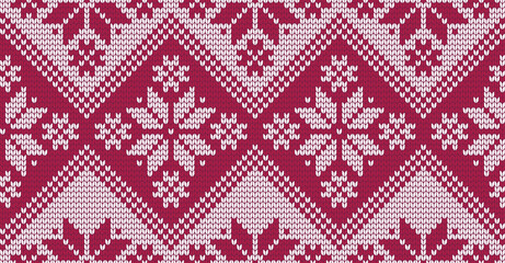Knitted seamless pattern background vector illustration