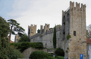 Obraz premium City walls in Piran at the Adriatic Sea in Slovenia.