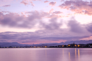 Sunset view over Whitianga, New Zealand