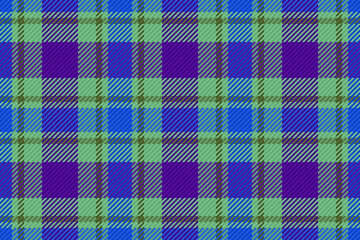 Check background fabric. Vector pattern tartan. Seamless textile plaid texture.