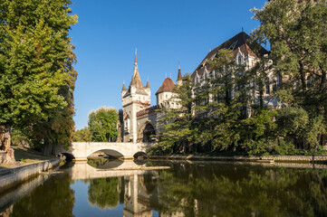 Fototapeta na wymiar Vajdahunyad Castle in Budapest, Hungary