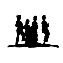 silhouette of a martial arts move with a transparent background