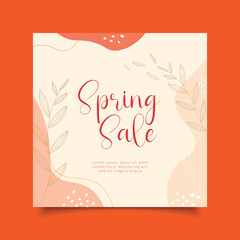 spring sale template poster banner