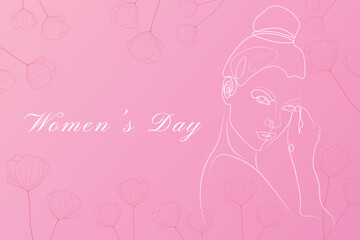 hand drawn woman face for women's day