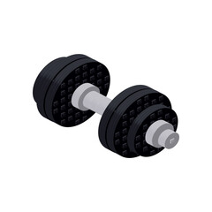 Isometric dumbbell on a white background. Vector illustration