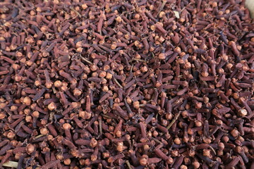 The bunch of cloves in top angle