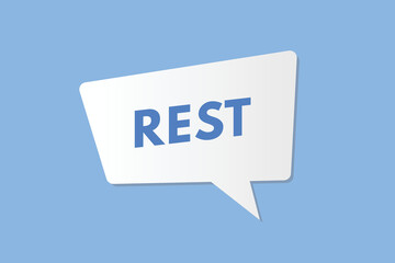 rest text Button. rest Sign Icon Label Sticker Web Buttons