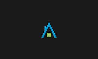 LETTER A REAL ESTATE LOGO DESIGN FOR ILLUSTRATION USE