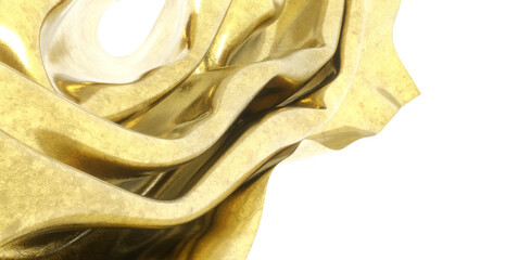3D render of Gold Cloth abstract background
