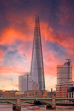 Shard London apocalyptic sky landmark image