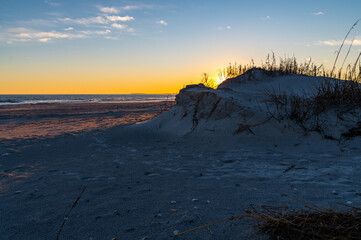 Sunsetting Behind Dunes 2