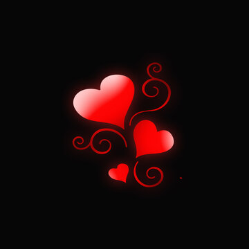 abstract red heart