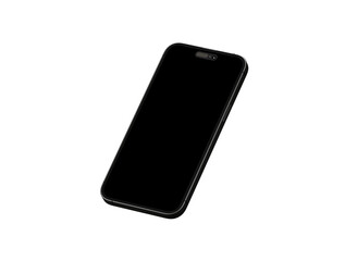 3d smartphone with blank screen isolated