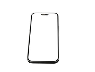 3d smartphone with blank screen isolated - mockup