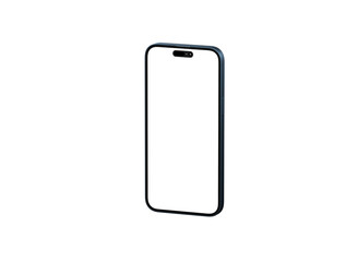 Smartphone frame less blank screen. Mockup generic device.