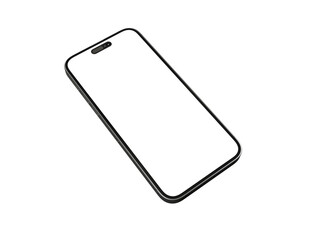 Modern glass smartphone hanging over the table - mockup