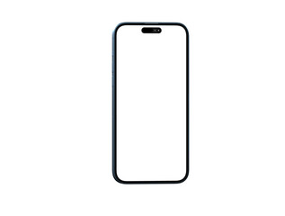 3d smartphone with blank screen isolated