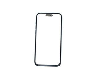 Smartphone frameless blank screen mockup
