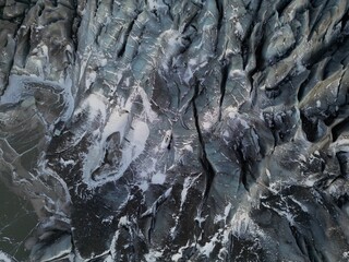 flaajokull glacier in the south east of iceland