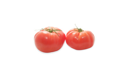 Two tomatoes, transparent background