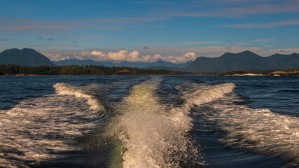 pacific ocean seascape in front of Tofino, Vancouver Island, Canada