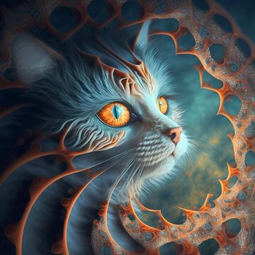 Fibonacci-Katze, made by AI, k&uuml;nstliche Intelligenz, AI-Art