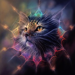 Katze, made by AI, künstliche Intelligenz, AI-Art