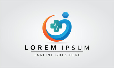 Medical pharmacy logo design template. Vector Illustration Medical center.