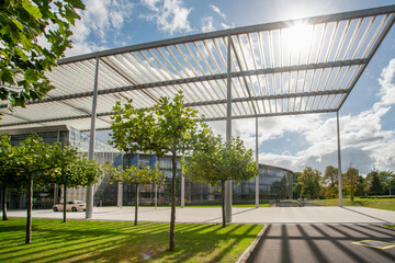 Garden next  to Bayer office company in Leverkusen