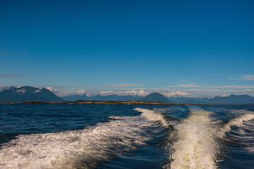 pacific ocean seascape in front of Tofino, Vancouver Island, Canada