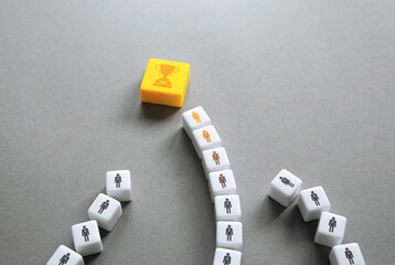 Be the first to reach the goal and get reward. Business strategic planning. New opportunities. Achieve intended prize. Build the right strategy and be as effective as possible in achieving the goal