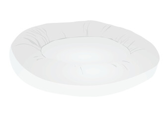 White pet pillow. vector illustration