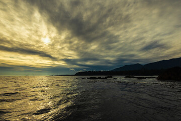 Fototapeta premium pacific ocean seascape in front of Tofino, Vancouver Island, Canada