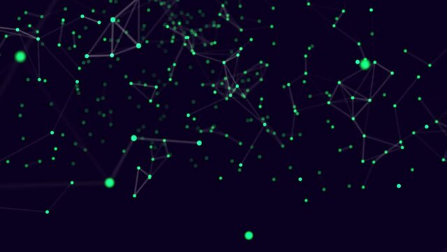 Motion design lexus 4K. Motion graphics web on a swamp background. Background with connections. The dust connects. Particle connection, plexus