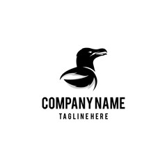 Auk bird logo design icon. Auk design inspiration.
Auk logo design template. Auk symbol logotype.
Great auk symbol silhouette.A great auk line art logo.