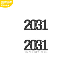 Creative Happy New Year 2031 Logo Design