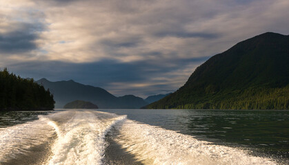 pacific ocean seascape in front of Tofino, Vancouver Island, Canada