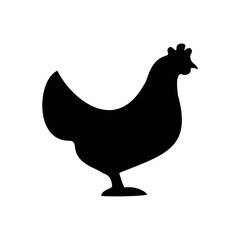 Black chicken silhouette.